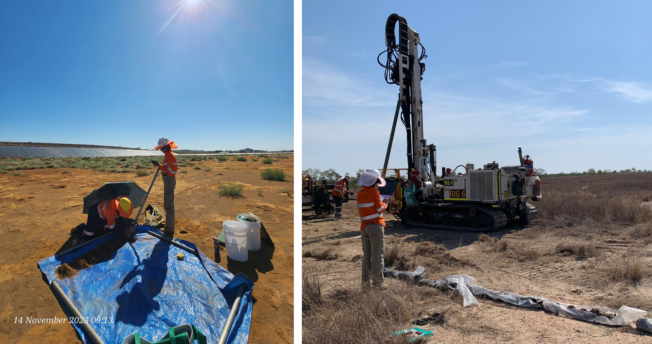 Dipanshu Sharma working in the field at Thalanga and Cloncurry