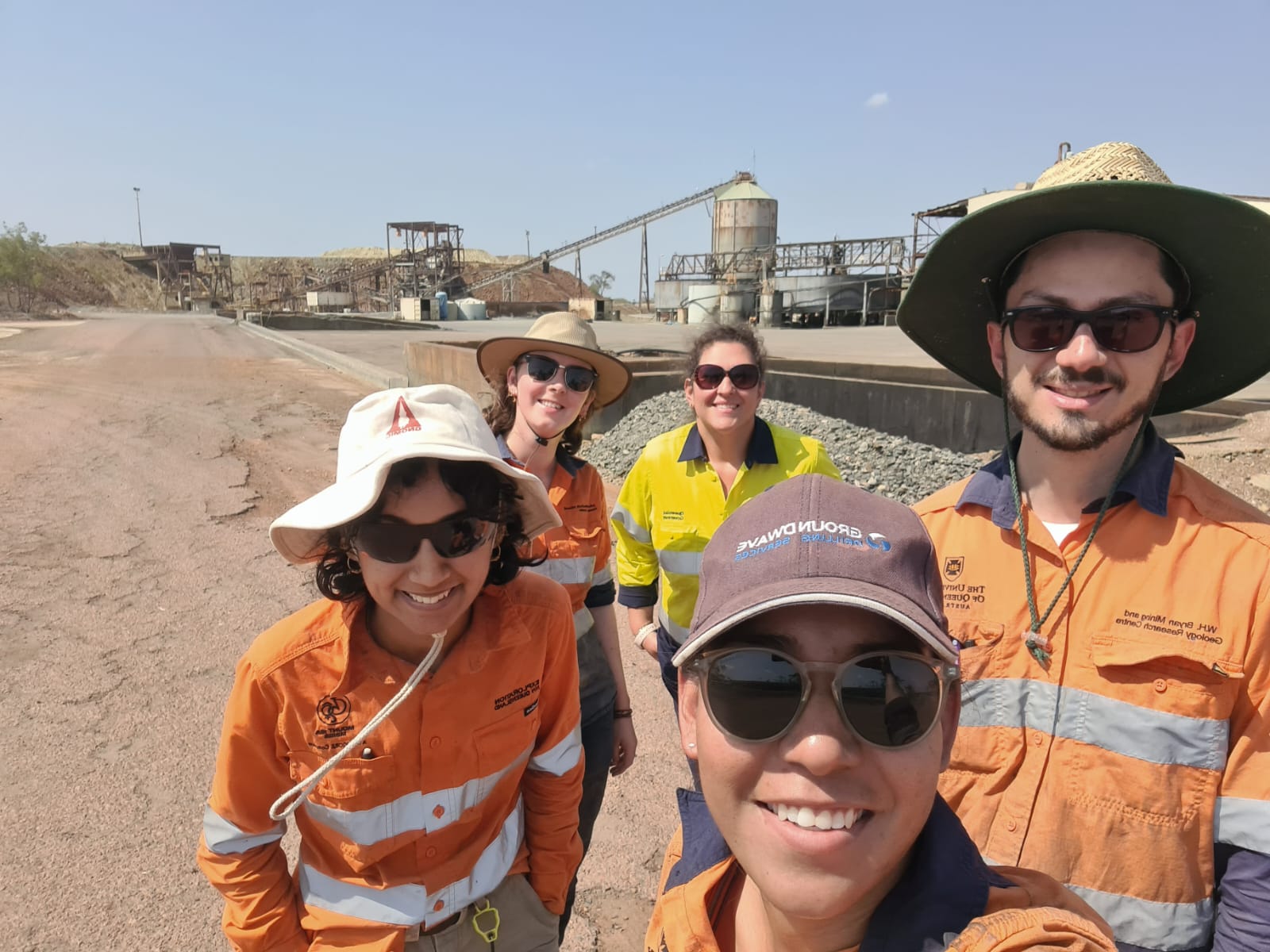MIWATCH team and Cindy Sesak from QLD Department of Resources at Thalanga Mine