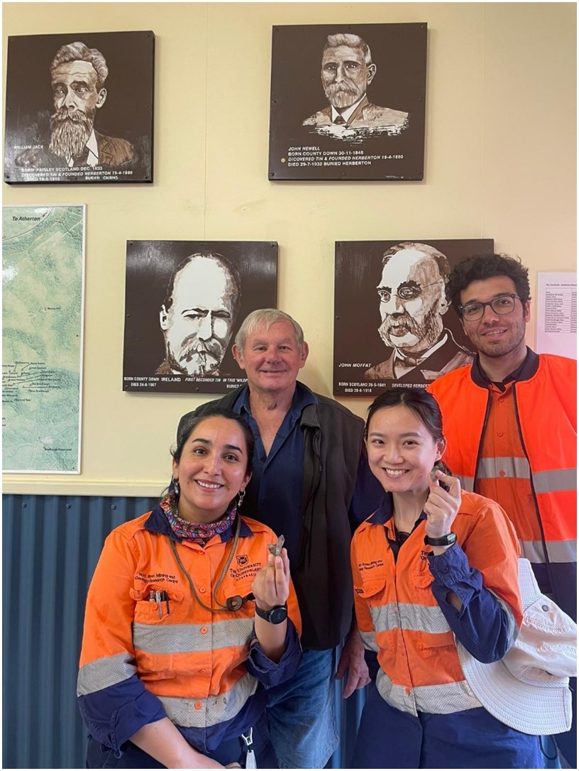 MIWATCH team with tour guide, Herberton museum