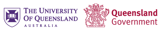 The University of Queensland and Queensland Government logos