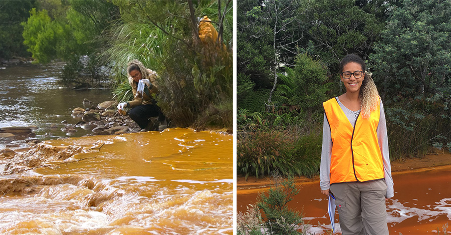 collage of Sibele Nascimento alongside Haulage Creek