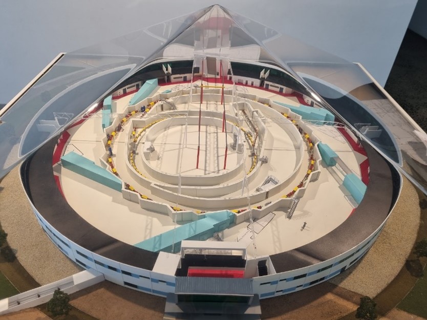 Model of Model of the Australian Synchrotron facility. 