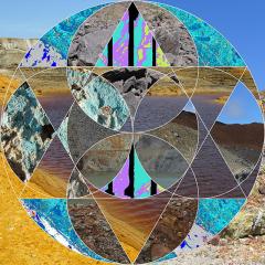 Abstract collage of mine waste characterisation