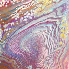 Oil painting showing colour variations and separation