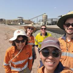 MIWATCH team and Cindy Sesak from QLD Department of Resources at Thalanga Mine