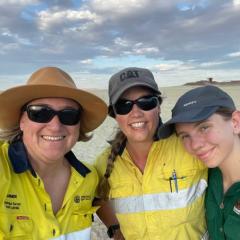 MIWATCH team- Dr Carmen Krapf, Dr Laura Jackson and Lina Toben - posing for photo