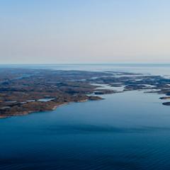 aerial view of Nunavik in Quebec, Canada