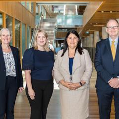 Professor Maureen Hassall, Research Fellow Nikky LaBranche, The Hon Grace Grace MP, Professor Rick Valenta