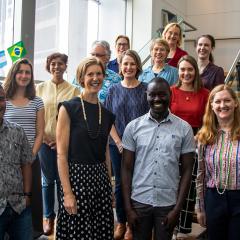 CSRM staff with HDR students and BHP Foundation Fiona Avery