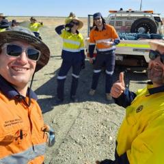 photo of the team on site at Ellendale