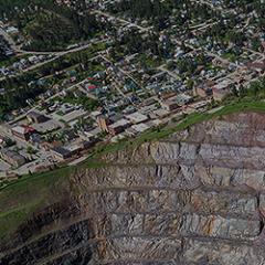 Picture of a small town close to a mine