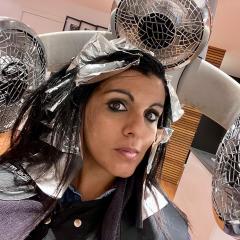 Anita Parbhakar-Fox in the hair salon