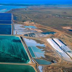 Salt mining in Dampier, Western Australia