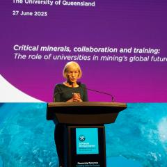 UQ Vice-Chancellor Professor Deborah Terry at the 2023 World Mining Congress