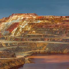 Mine site on a stormy night